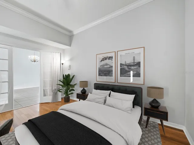 2nd bedroom/flex room, on the main floor (staged).