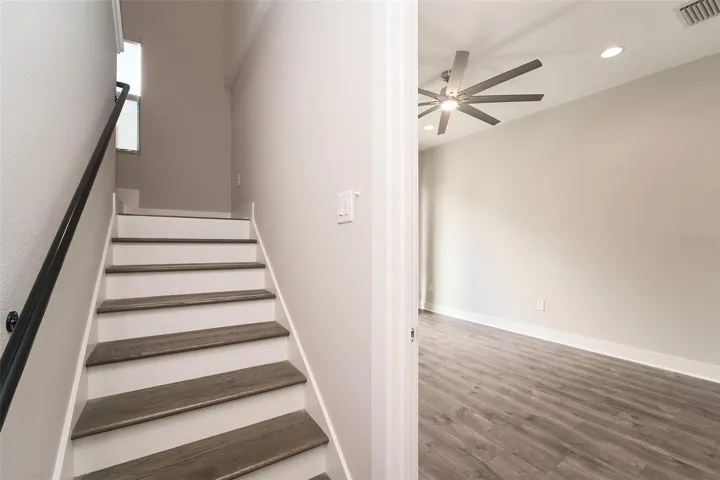 staircase to the 4th floor & roof top deck