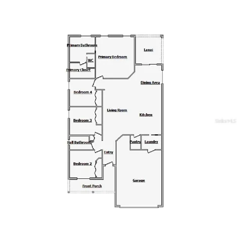 Floor plan of home as it was built
