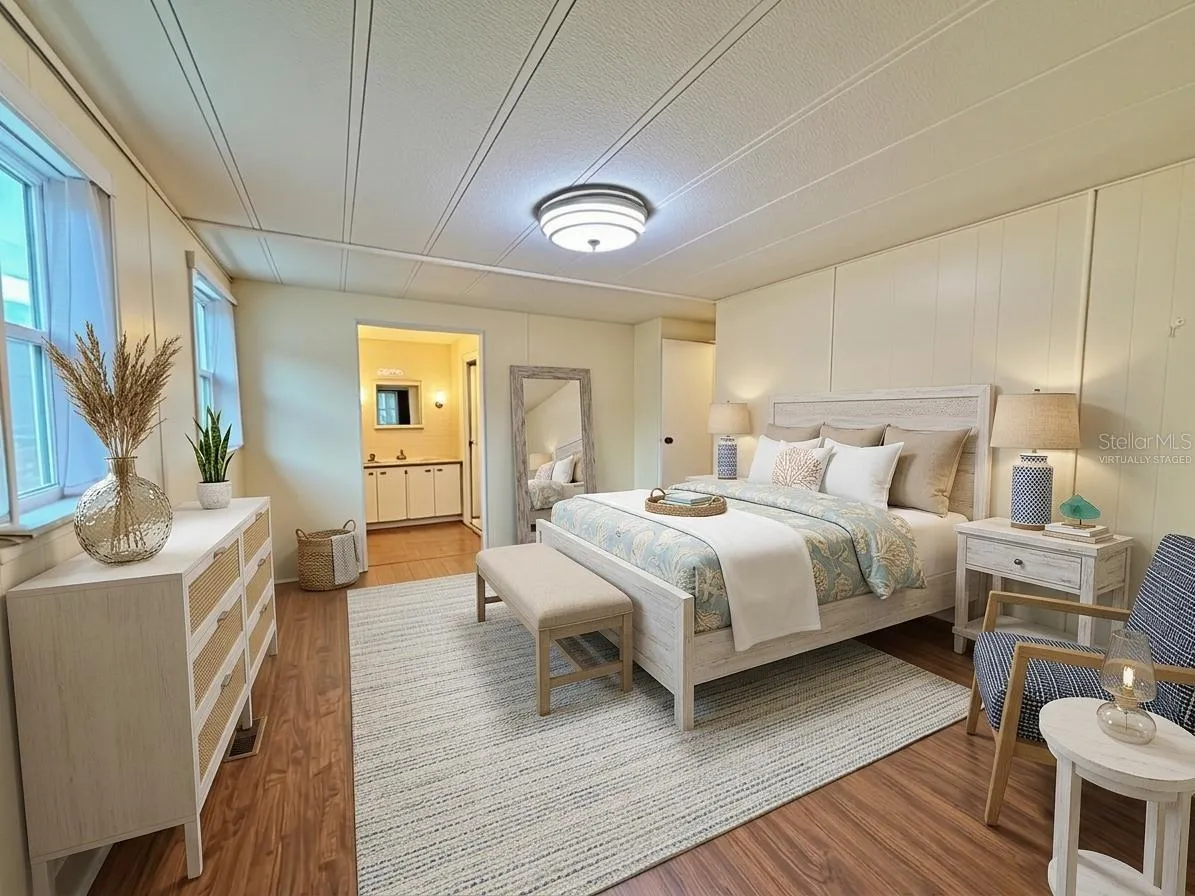 Virtually Staged Master Bedroom