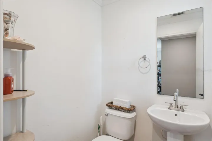 Half bathroom downstairs