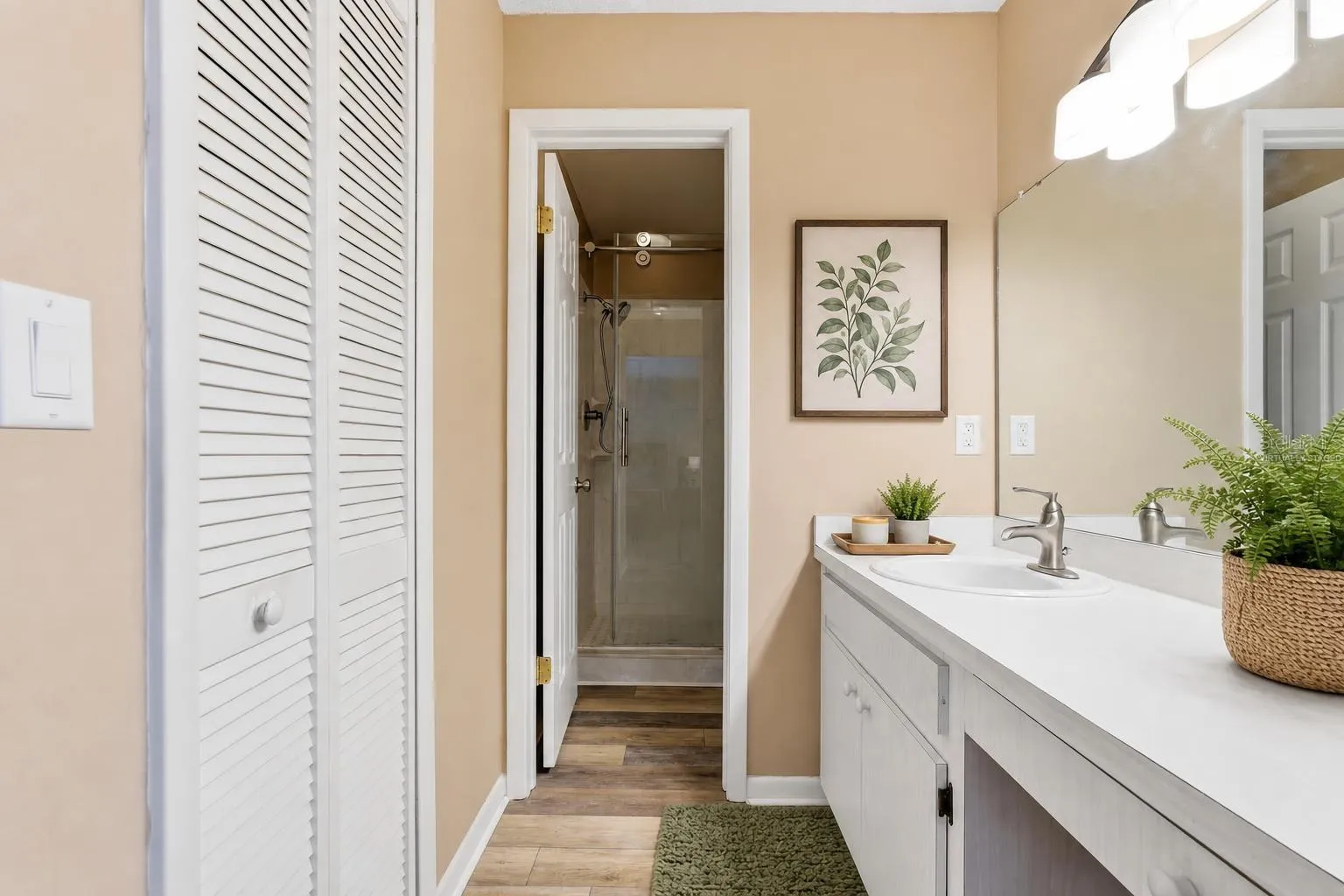 Virtually Staged Primary Bathroom