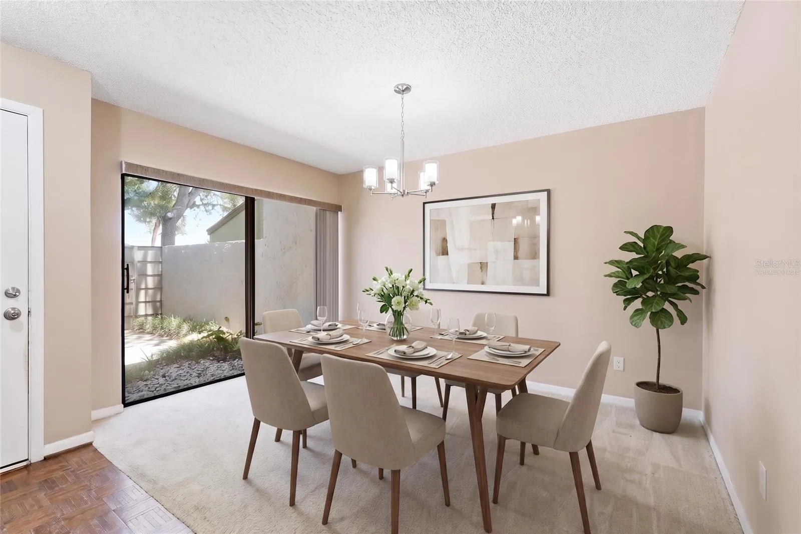 Virtually Staged Contemporary Dining Room