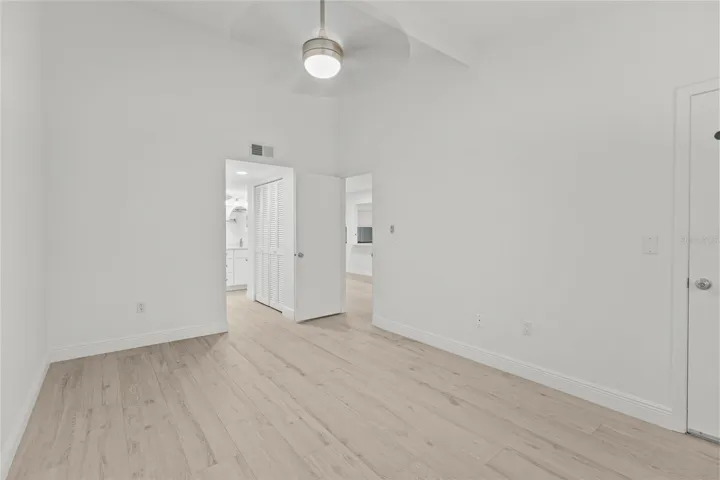Master bedroom leading into Master bathroom