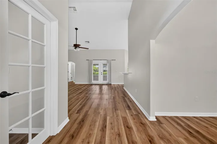 Formal entrance leads into the home with Dining room to the right and Office to the left.