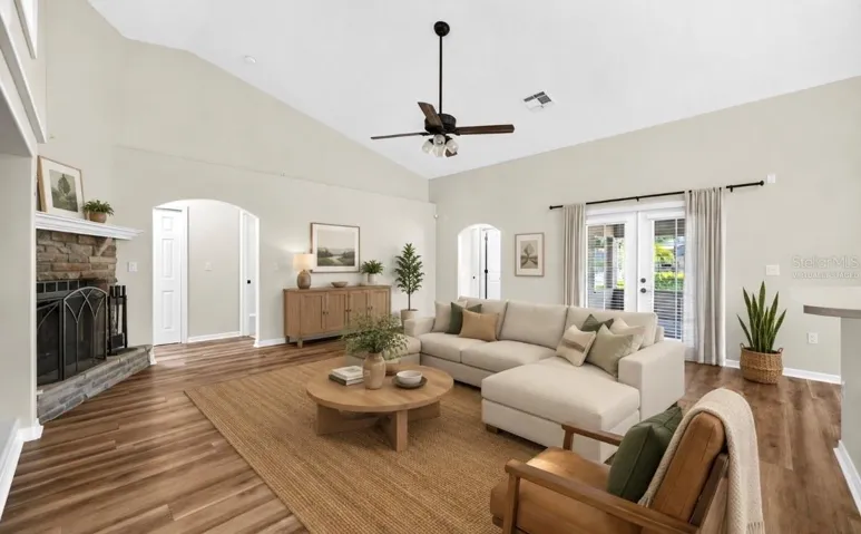 Virtually Staged living area