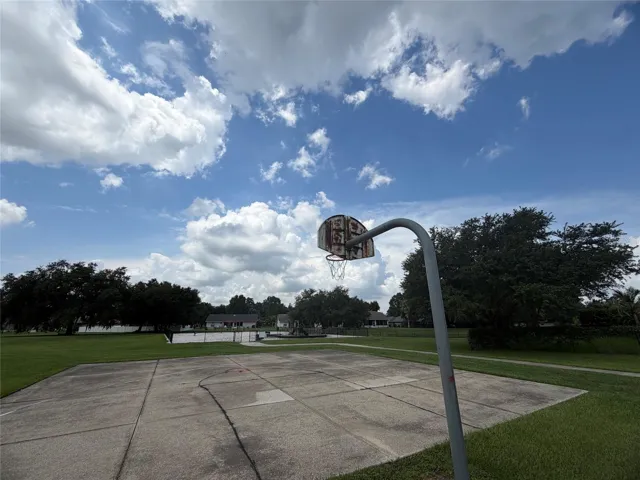 Basketball court in the neighborhood