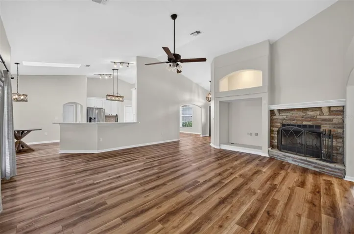 Natural light pours in through the French doors in the living area!