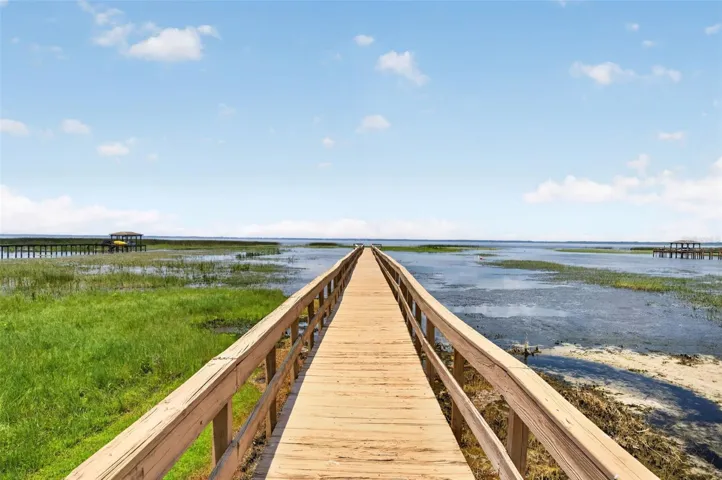 Community dock overlooking East Lake Tohopekaliga, a 11,968 acre lake!