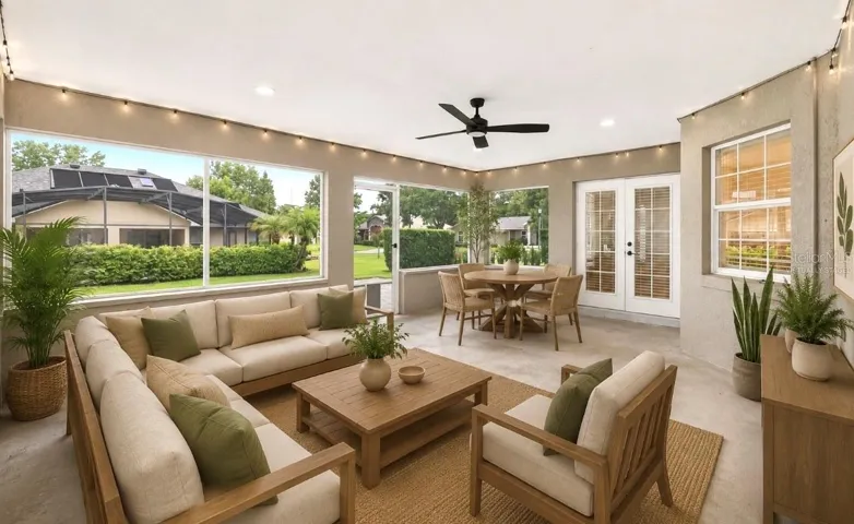 Virtually staged Patio