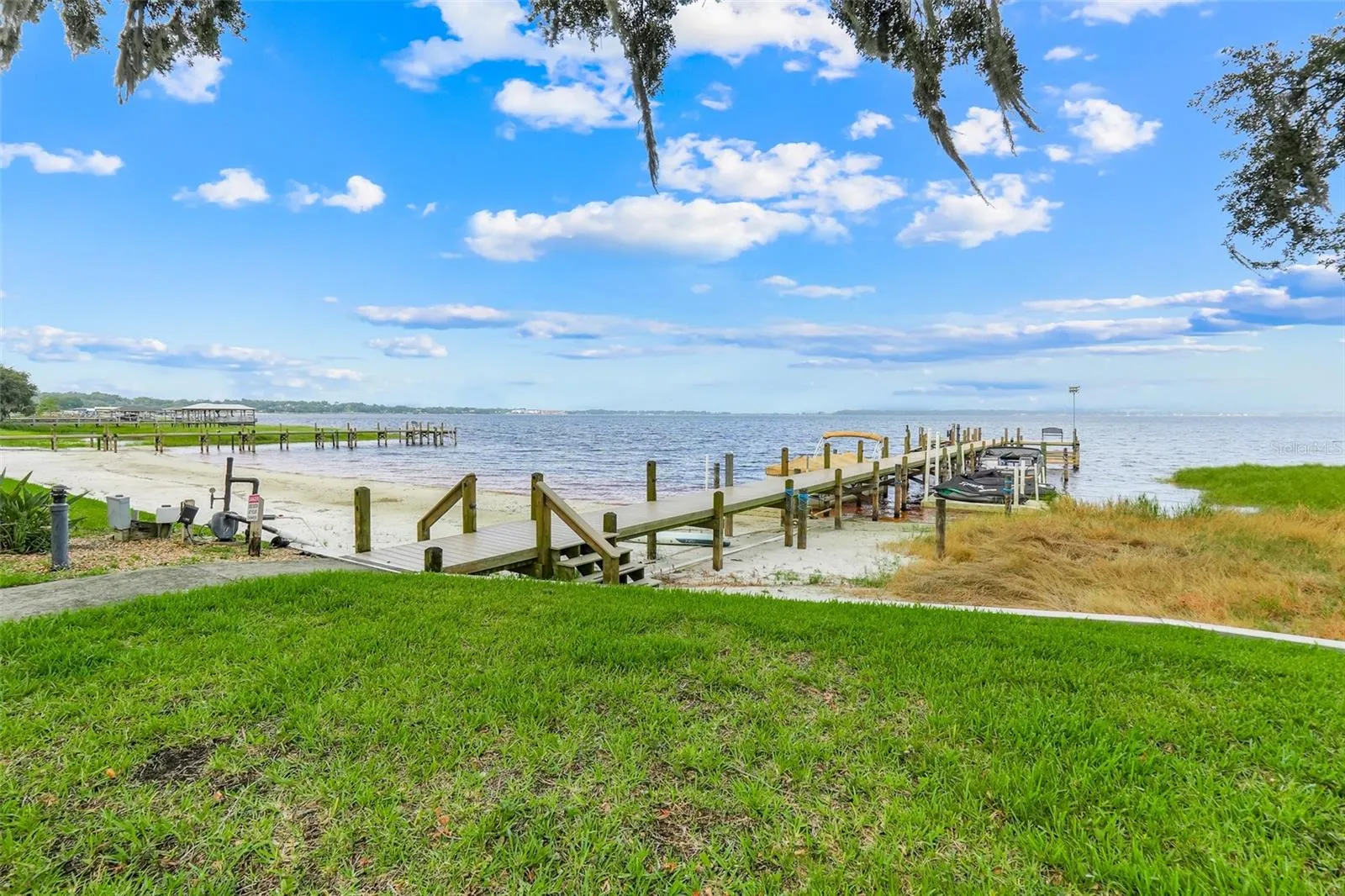 two community docks with barefoot decking