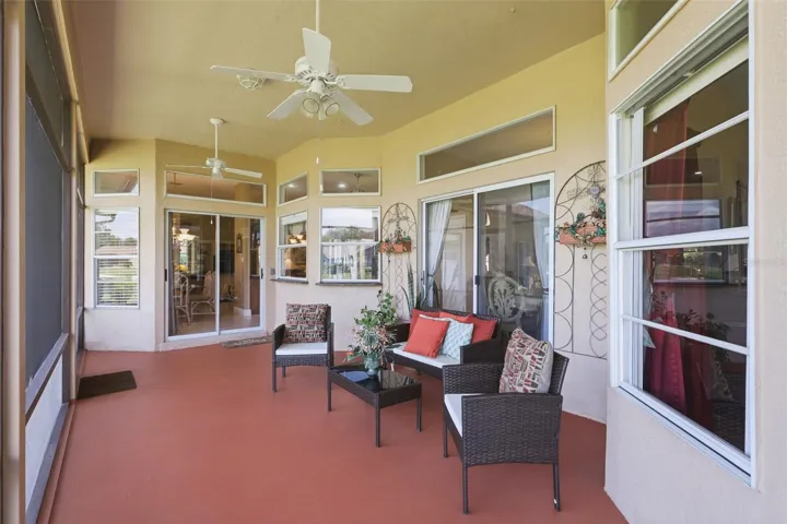 generous sized screened in back patio