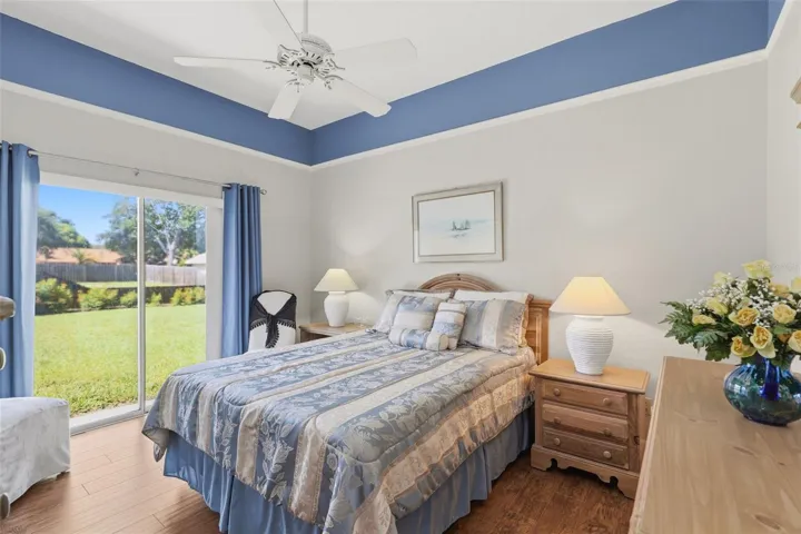 3rd bedroom with sliders to backyard