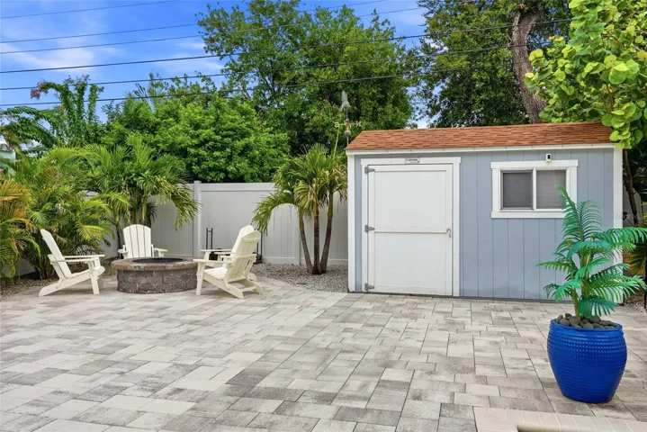 Storage Shed (1 of 3) and Fire pit