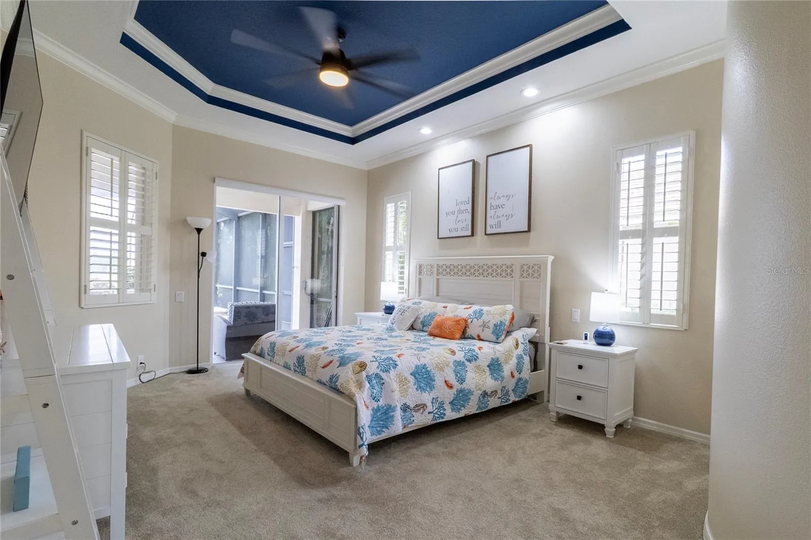 Luxurious Primary Suite with Direct Access to the Resort-Style Pool