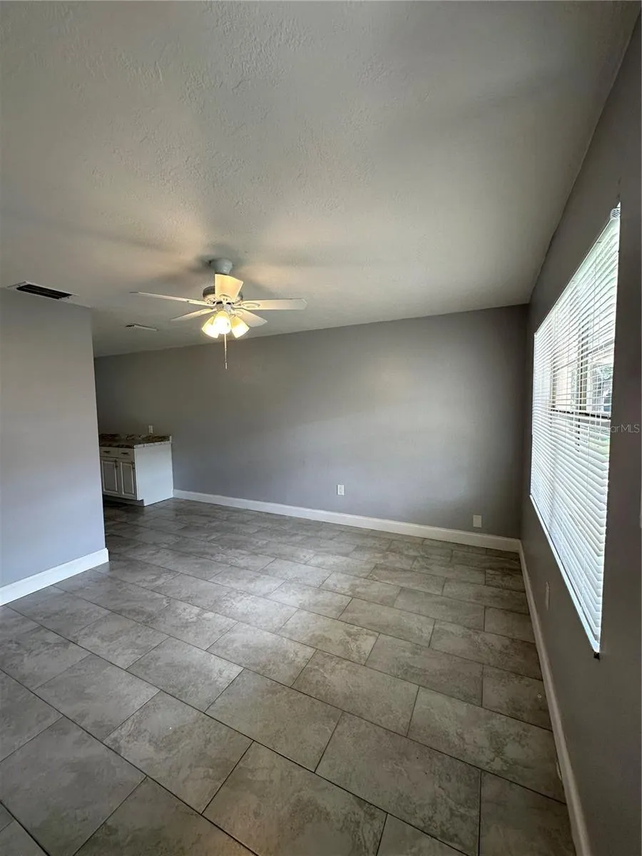 Open Living, Dining and Kitchen