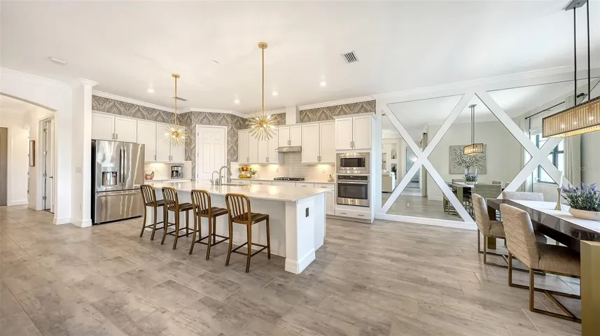 Spacious dining area