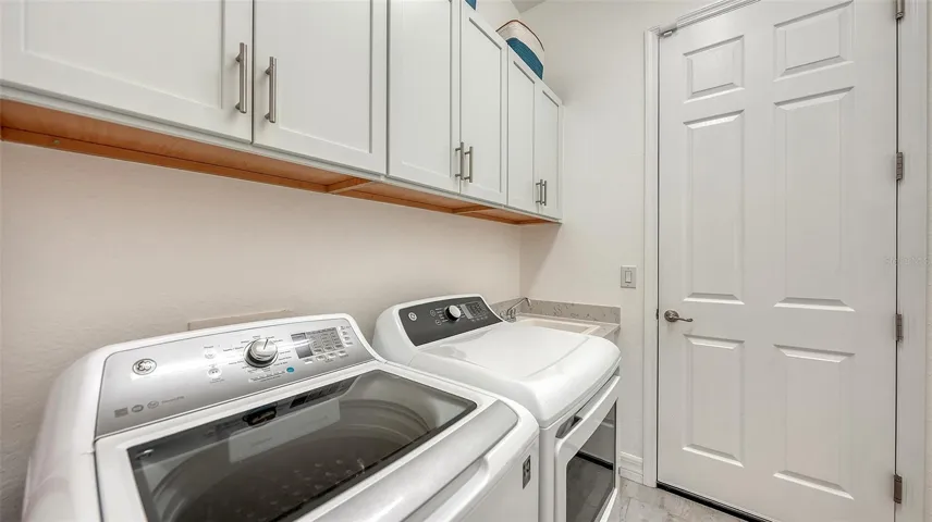 Utility sink in laundry room
