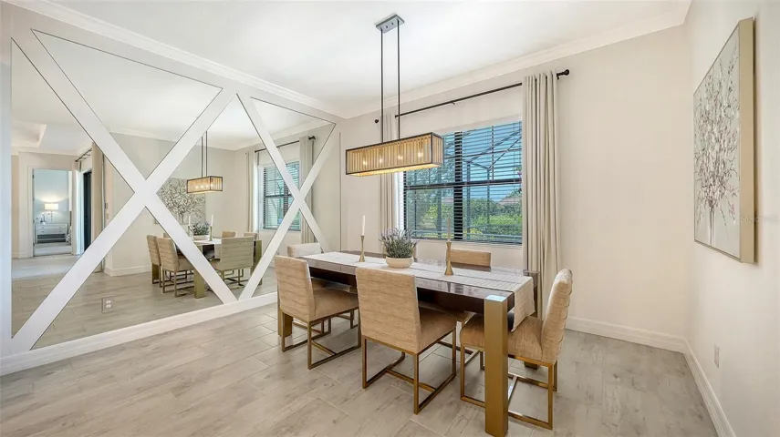 Spacious dining area