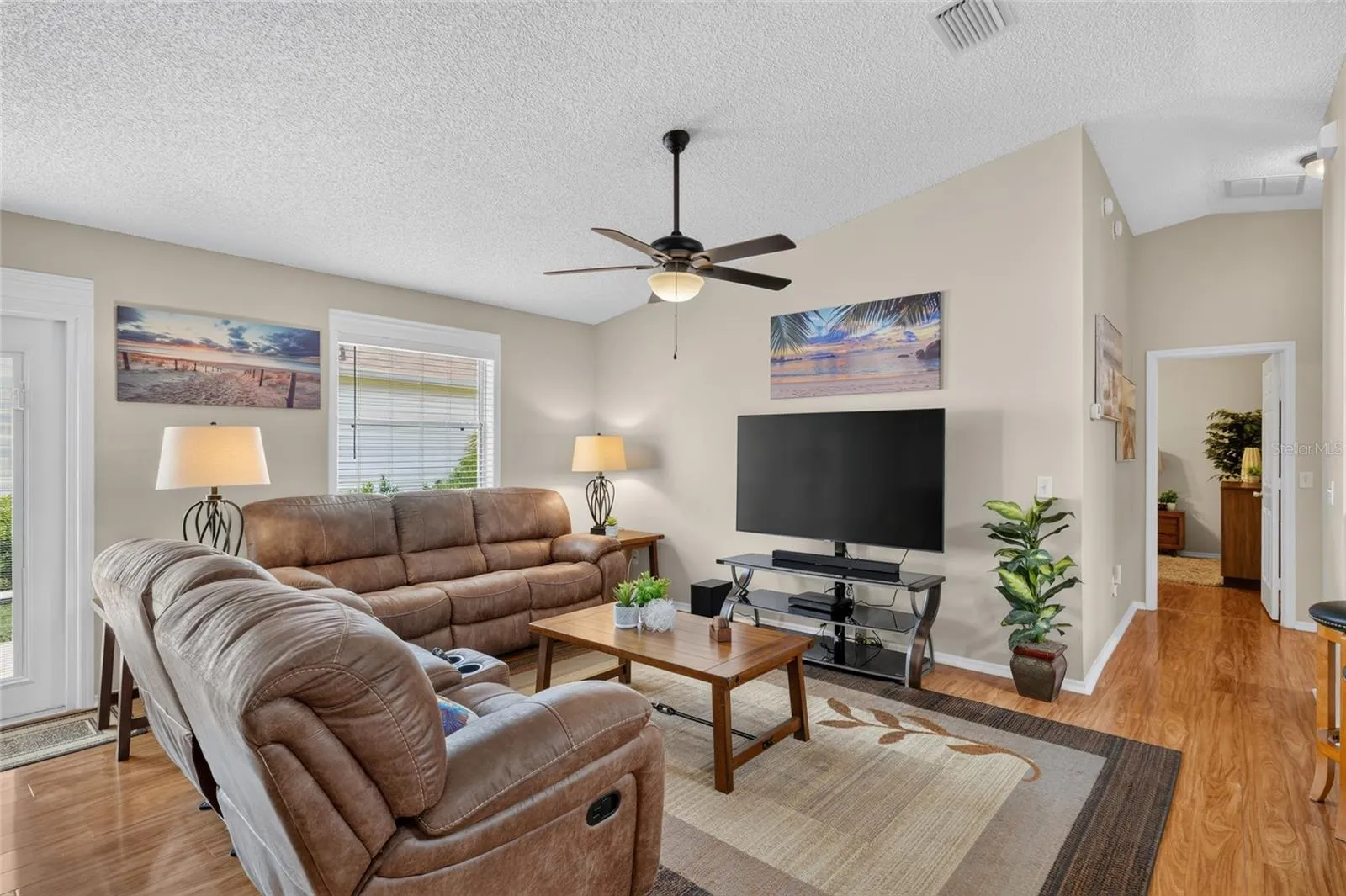 Living room with Leather recliners