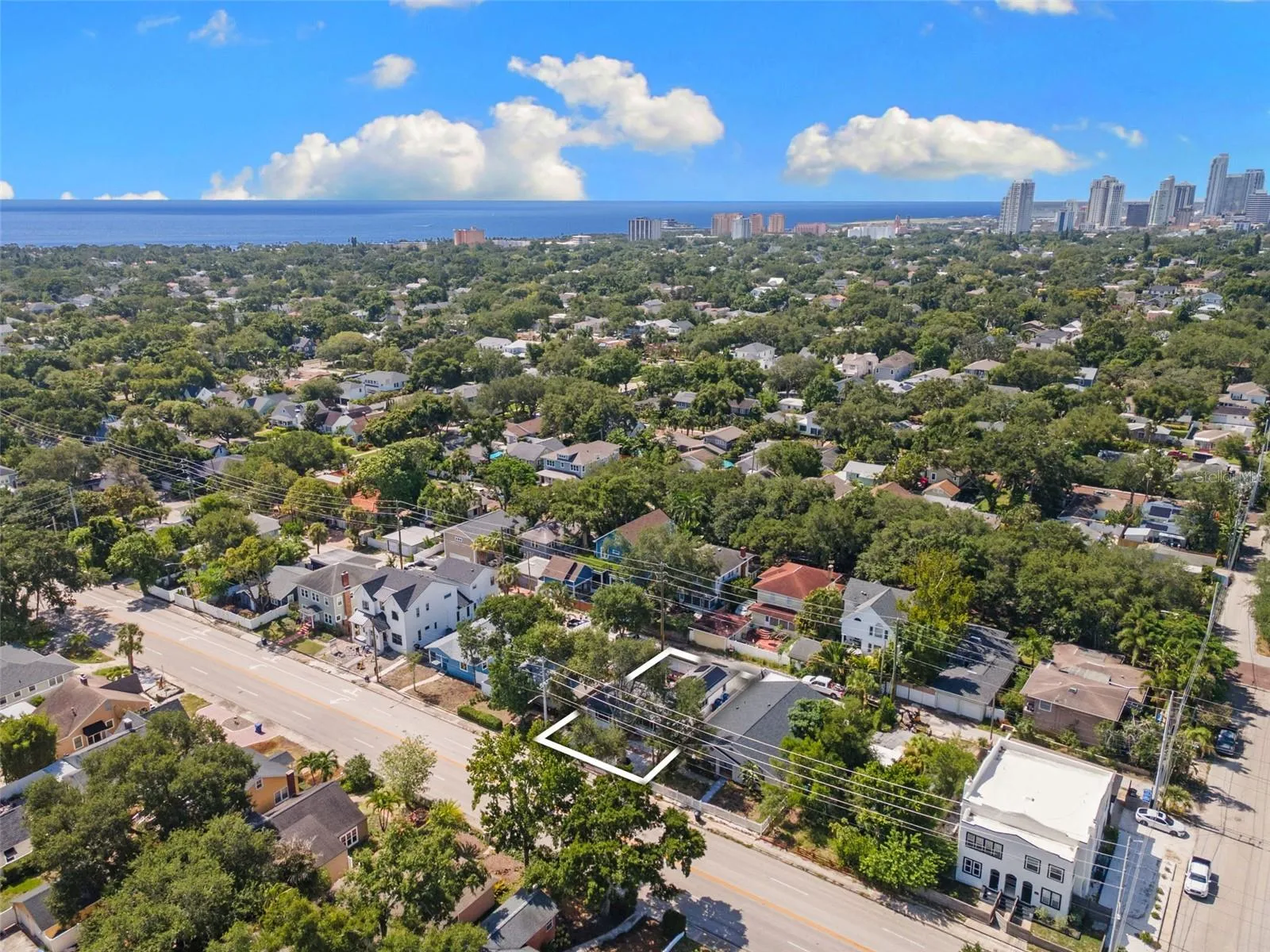 Aerial View Showing Tampa Bay