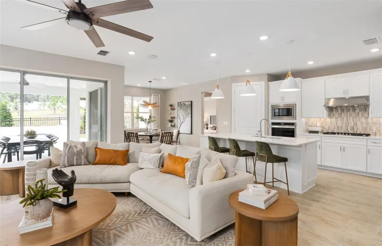 Model Home Design Only. Pictures and furnishings are for illustrative purposes only. Elevations, colors and options may vary. Furniture is for model home staging only.