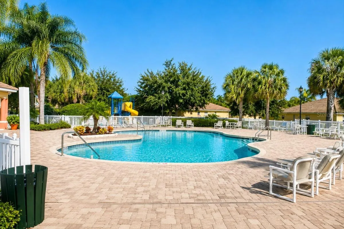 Resort-style pool perfect for an at-home getaway; step outside and feel like you're on vacation.