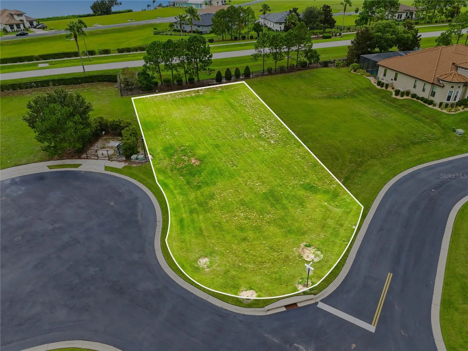 Front Aerial Lot View | Property Outline