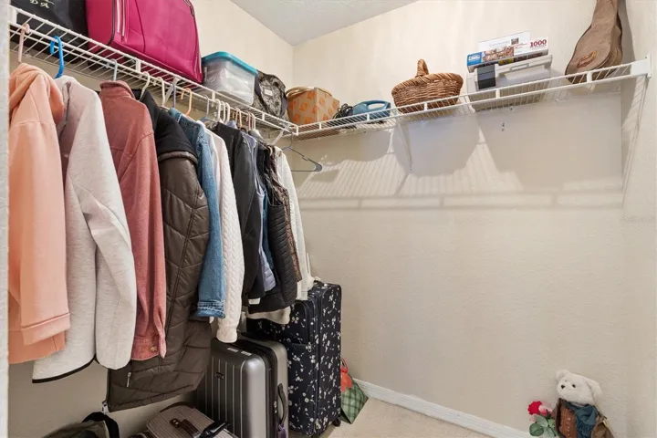 Oversized walk-in closet in third bedroom.