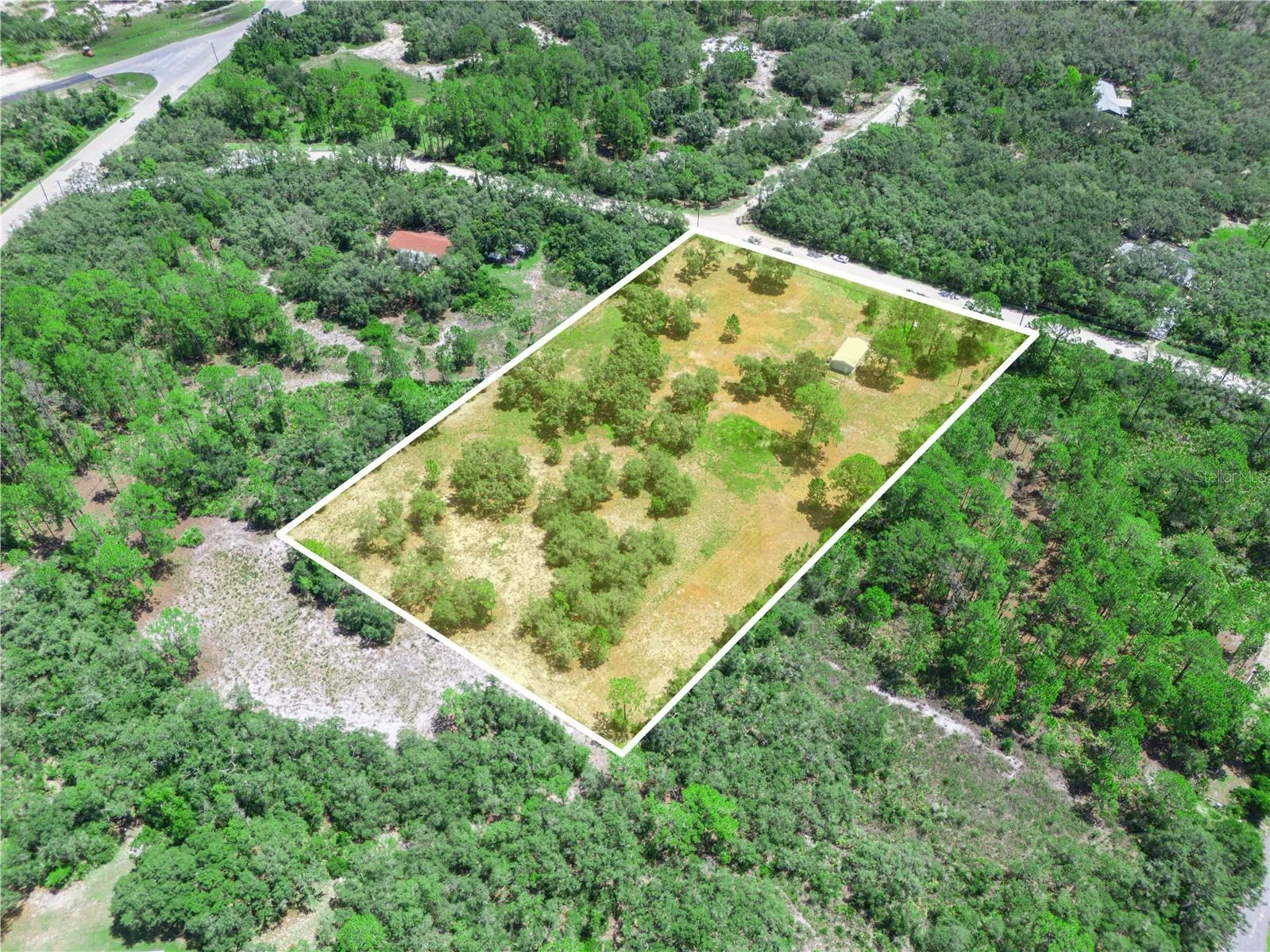 Aerial view towards CR630/Blue Jordan entrance