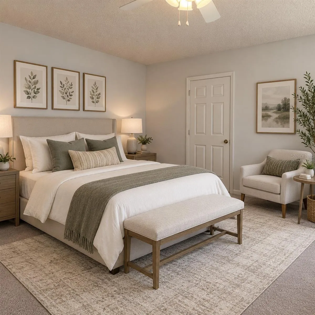 Primary Bedroom - Virtually Staged