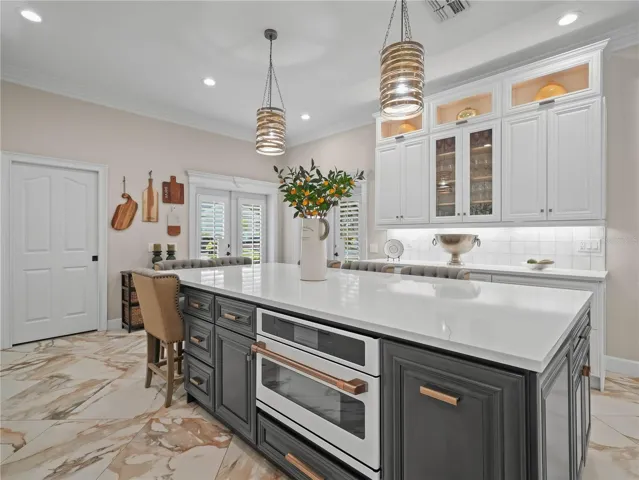 Kitchen Island with Microwave/Advantium Oven