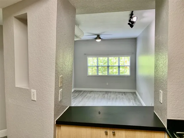 View of living room from kitchen