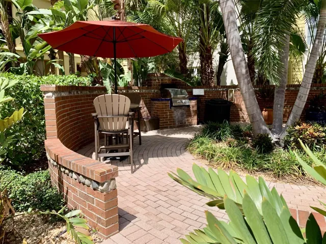 BBQ area in community courtyard
