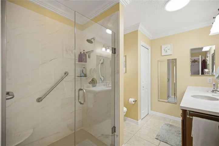 Walk in Shower in Primary Bathroom