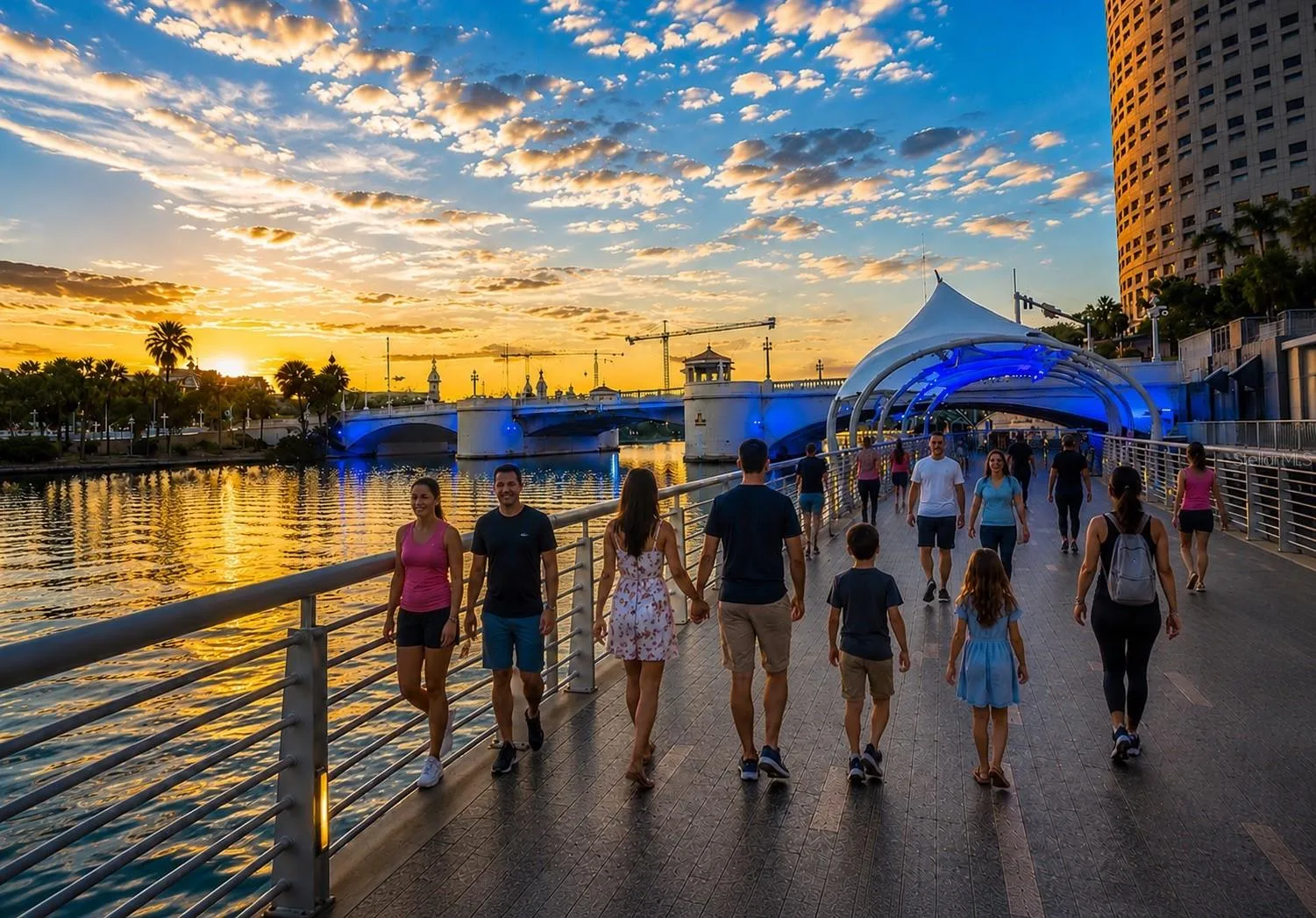 Tampa Riverwalk Approx 2.6 miles