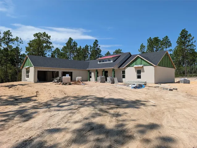 Actual home under construction.