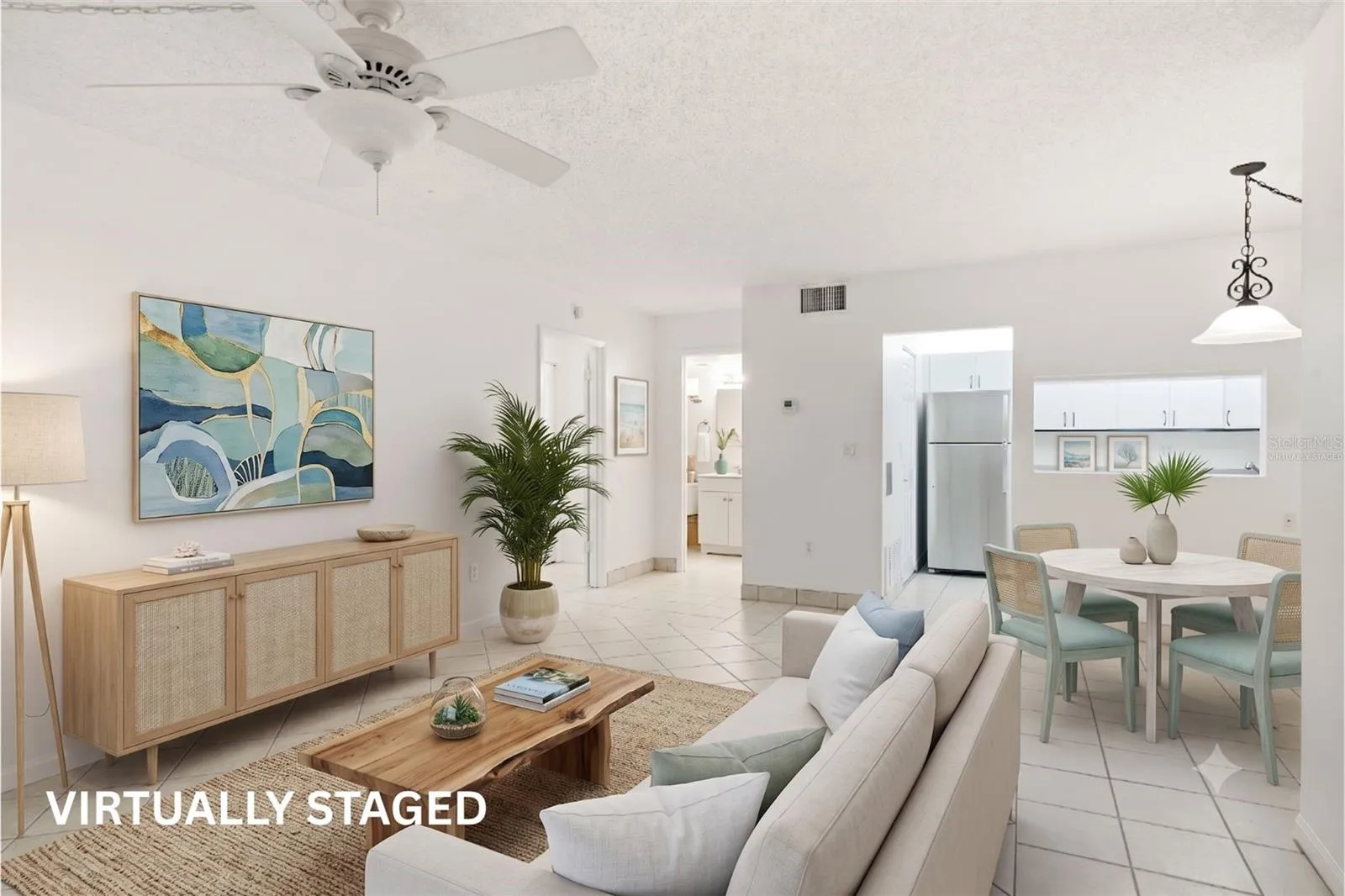 Living Room and Dining Room - Virtually Staged