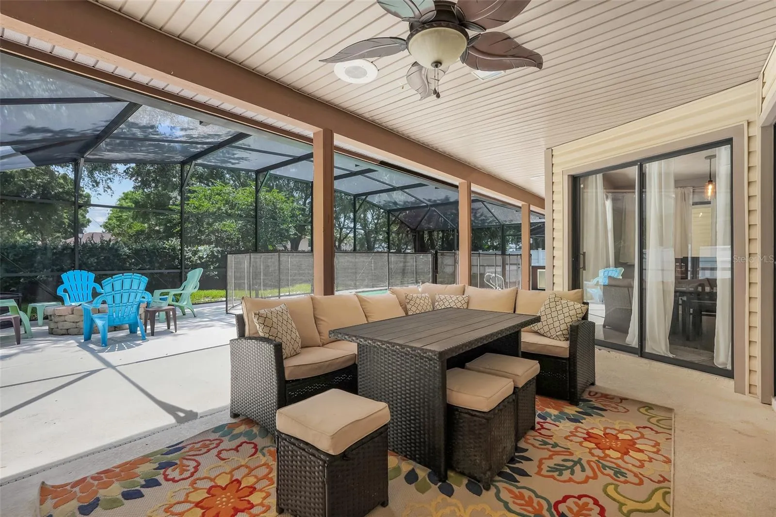 Covered patio area