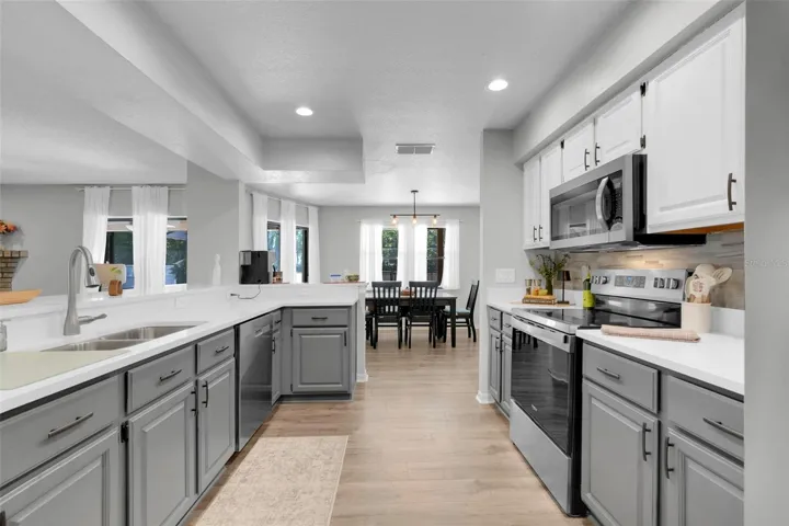 Looking through the kitchen to dinette area