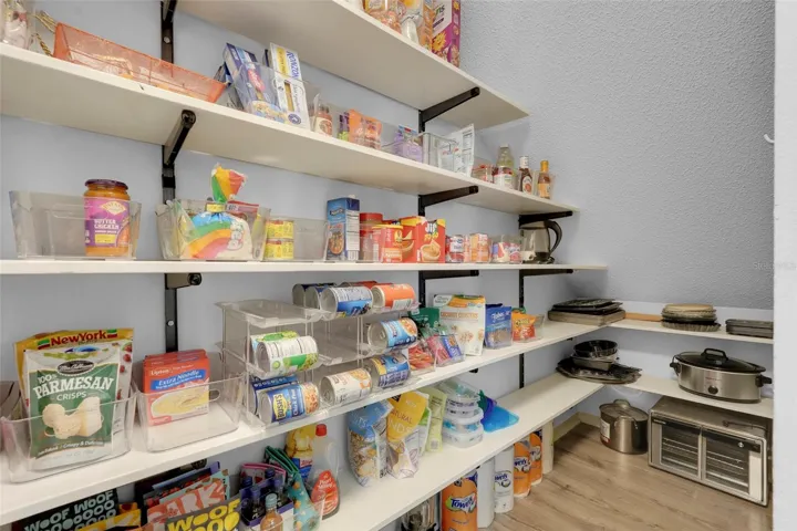 Walk in pantry in kitchen