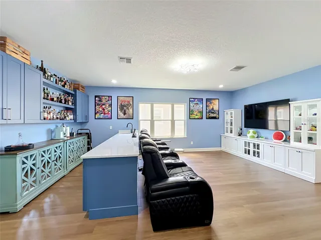Theater room and bespoke bar area
