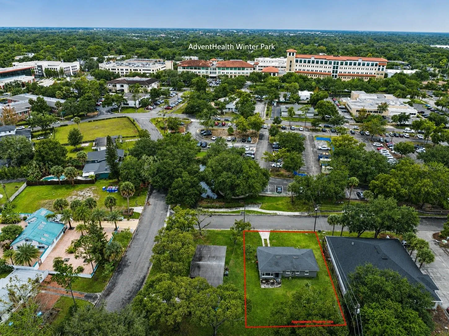 Aerial View With Lot Line