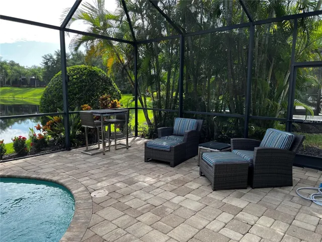 Pool with view to sitting areas