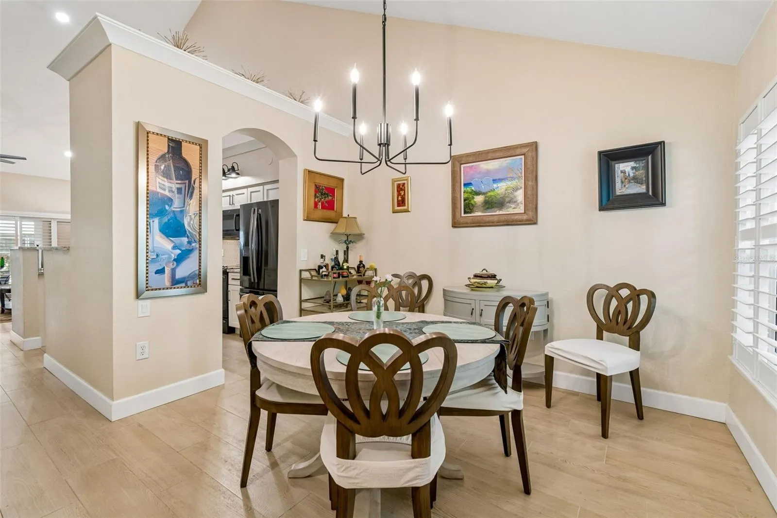 Dedicated dining area.