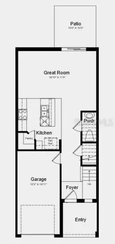 Floor Plan ~ Additional Highlights Include: white cabinets in kitchen and bathrooms, quartz countertops, and luxury vinyl plank flooring in foyer, family room, breakfast room, kitchen and laundry room.