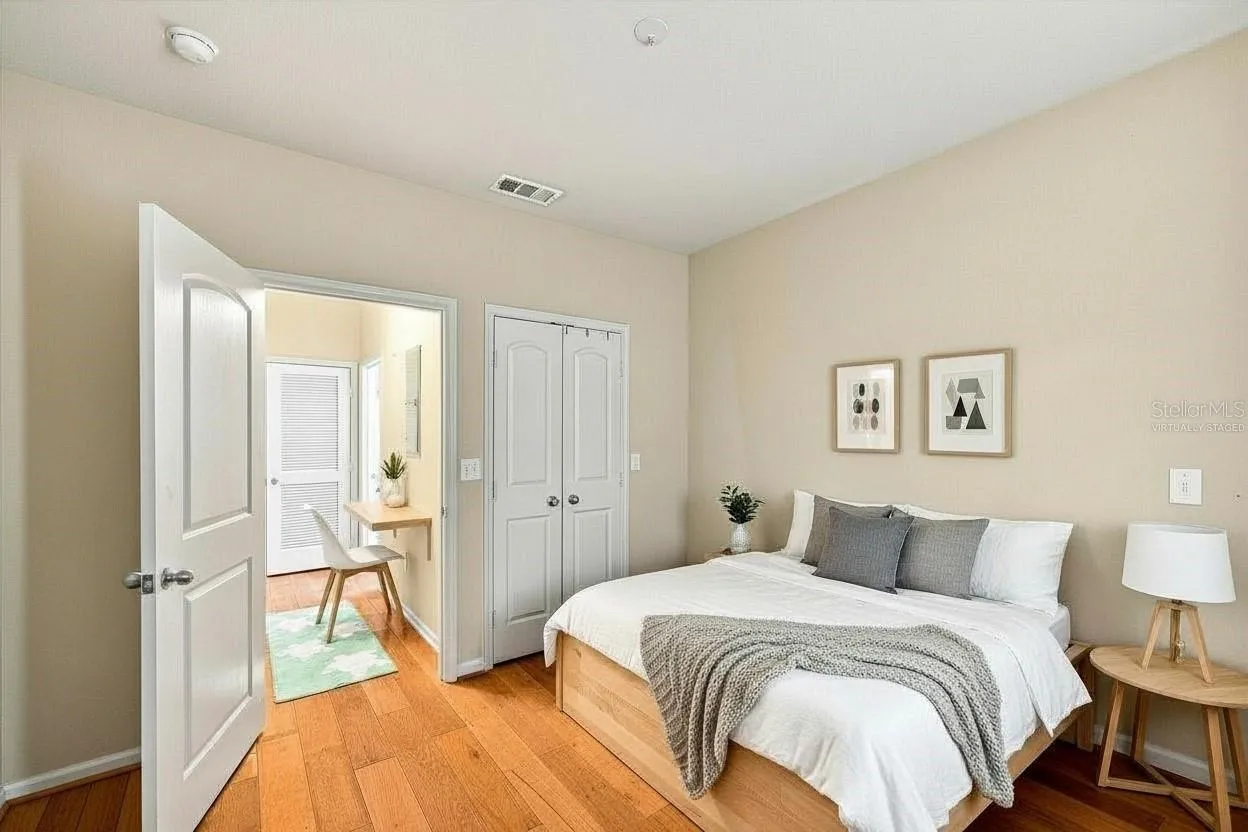 Spacious Bedroom (virtually staged) with Walk In Closet