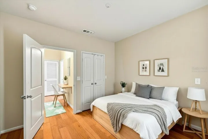 Spacious Bedroom (virtually staged) with Walk In Closet