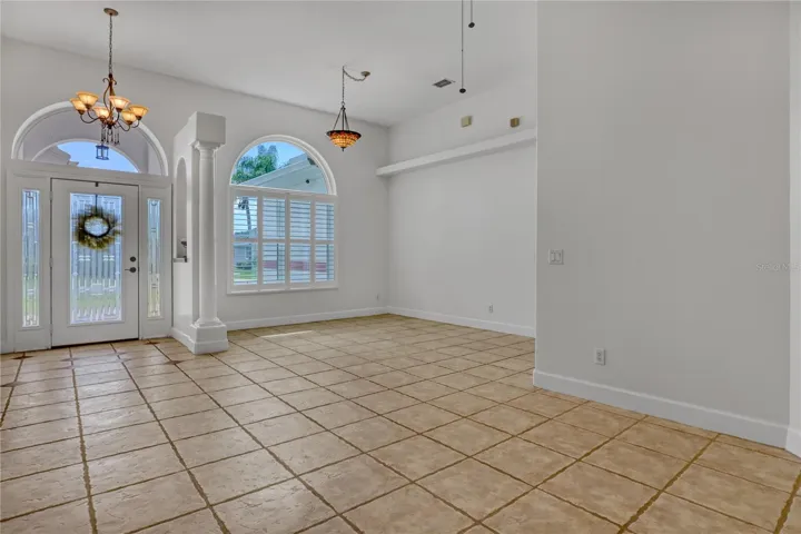 Great room view to dining room