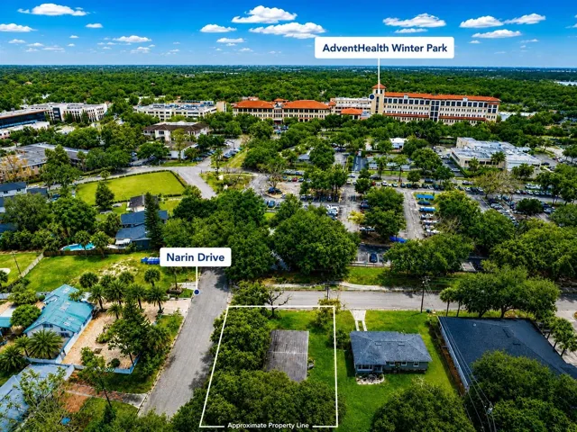 Aerial View With Boundary Lines
